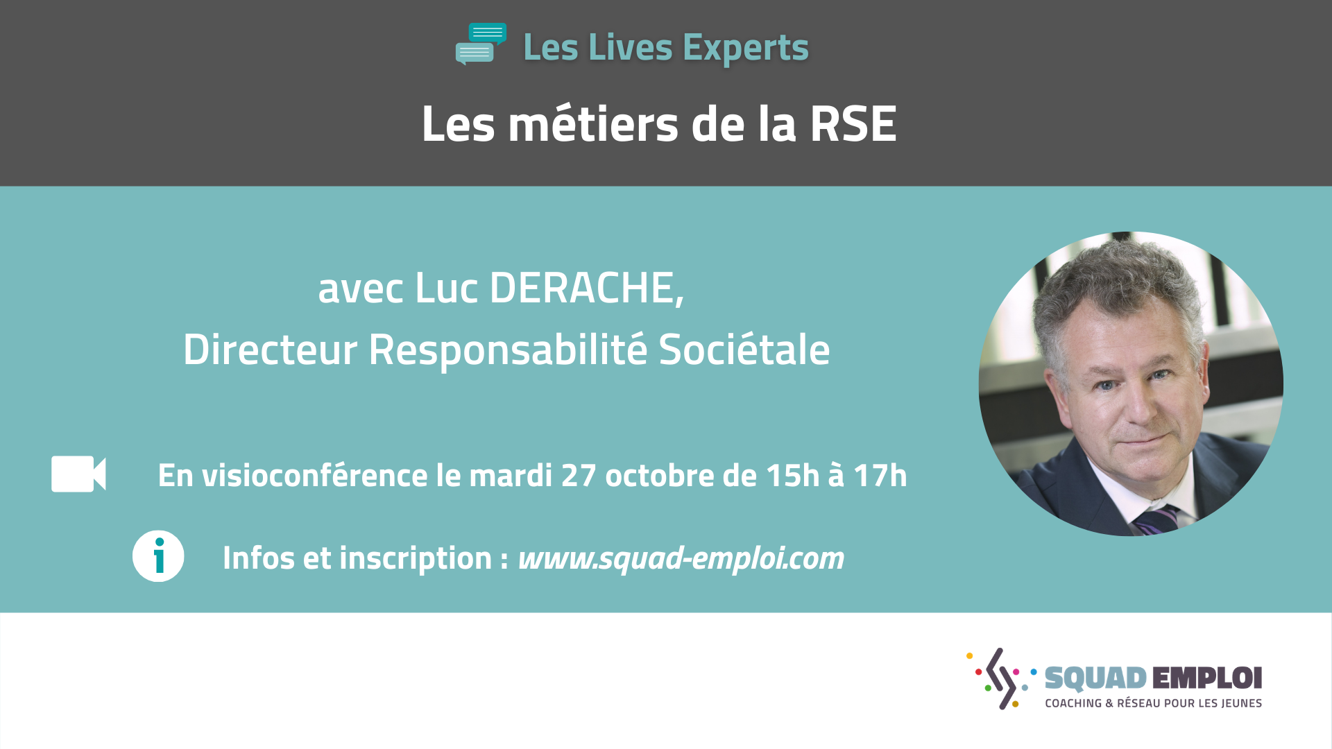 Retrouvez le Live Expert sur les métiers de la RSE avec Luc Derache
